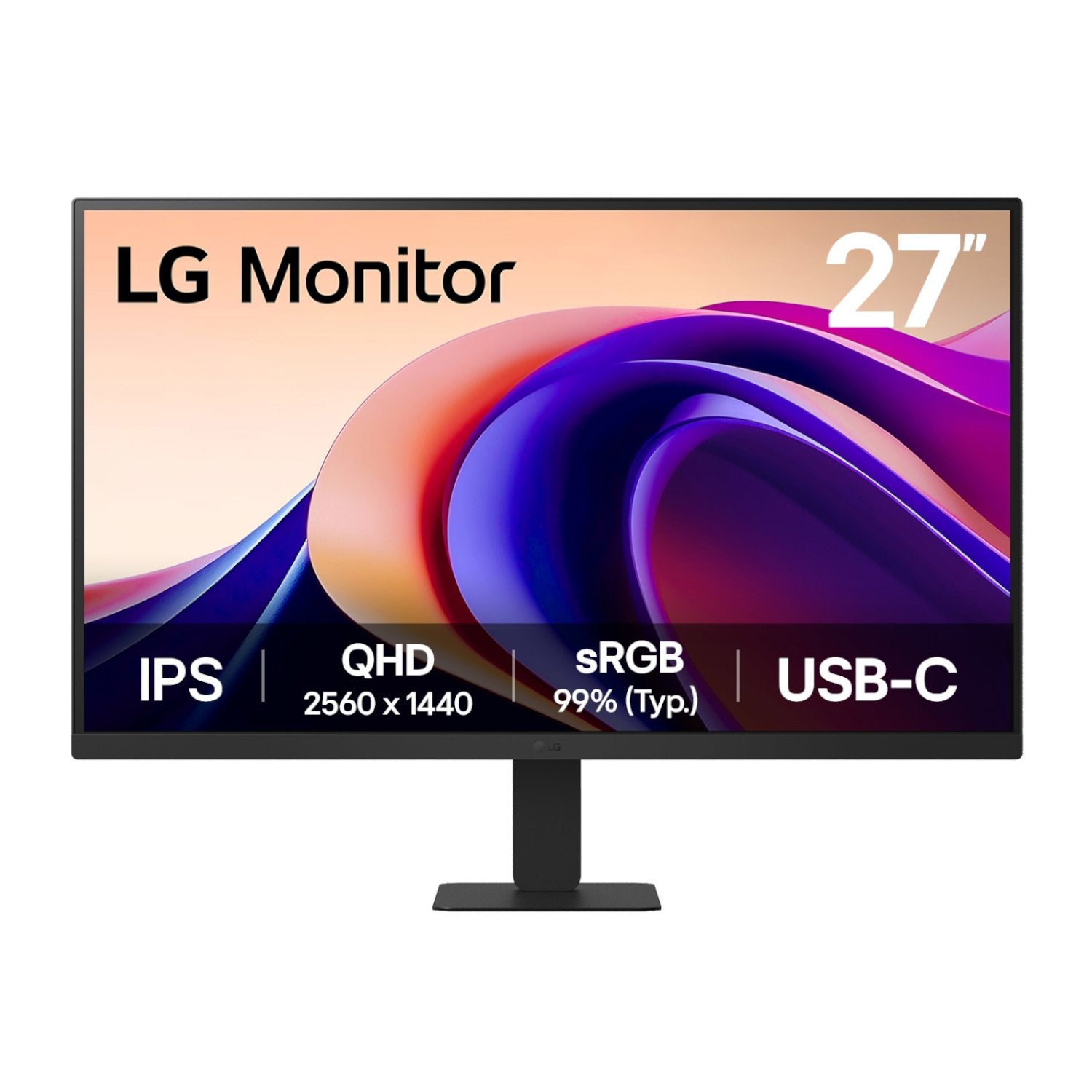 LG 27" QHD IPS Panel Monitor with USB-C - 100Hz-0