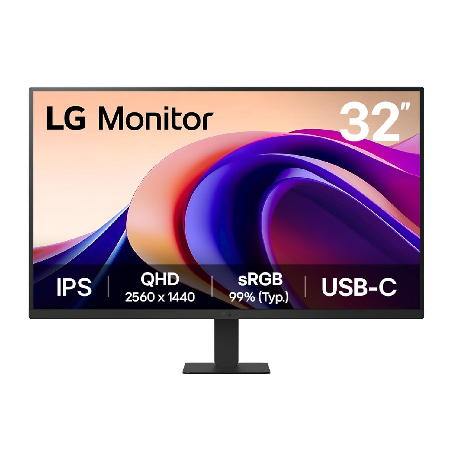 LG 32" QHD IPS Panel Monitor with USB-C - 100Hz-0