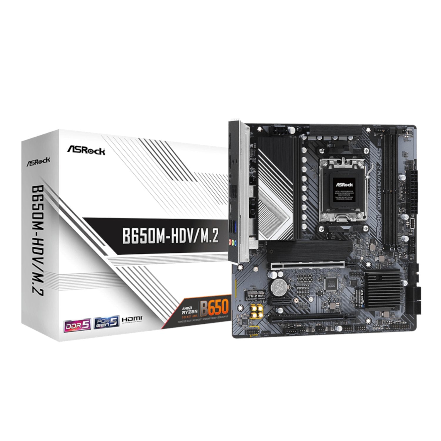 ASRock B650M-HDV/M.2 AM5 Micro-ATX Motherboard-0