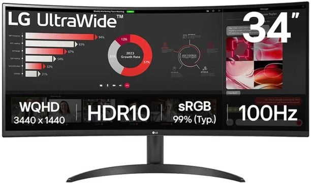 LG UltraWide 34 Inch 34WR50QK-B Curved Monitor-0