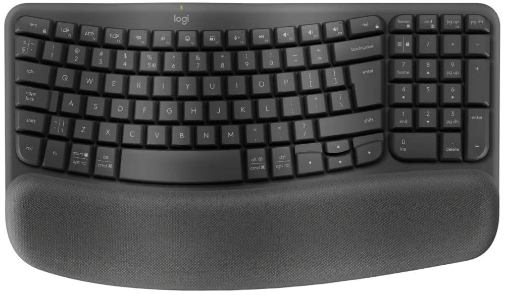 Logitech Wave Keys Wireless Ergonomic Keyboard-0