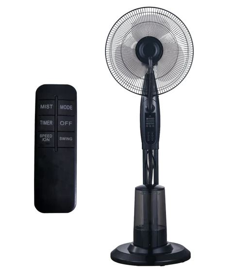 Alva Air 40cm Pedestal Mist Fan Black with remote-0