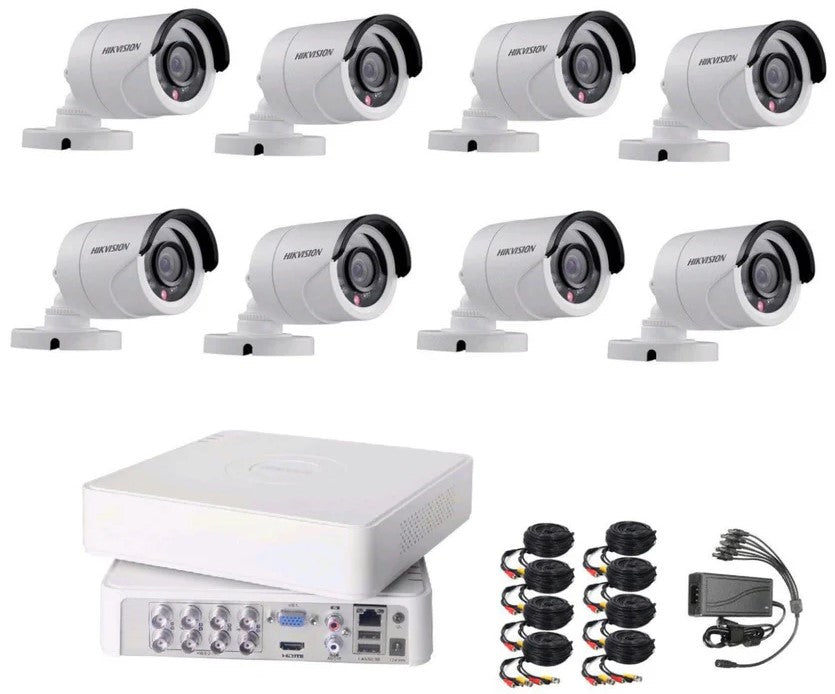 Hikvision 8 Channel 720p DIY Kit Complete Installation Kit-0