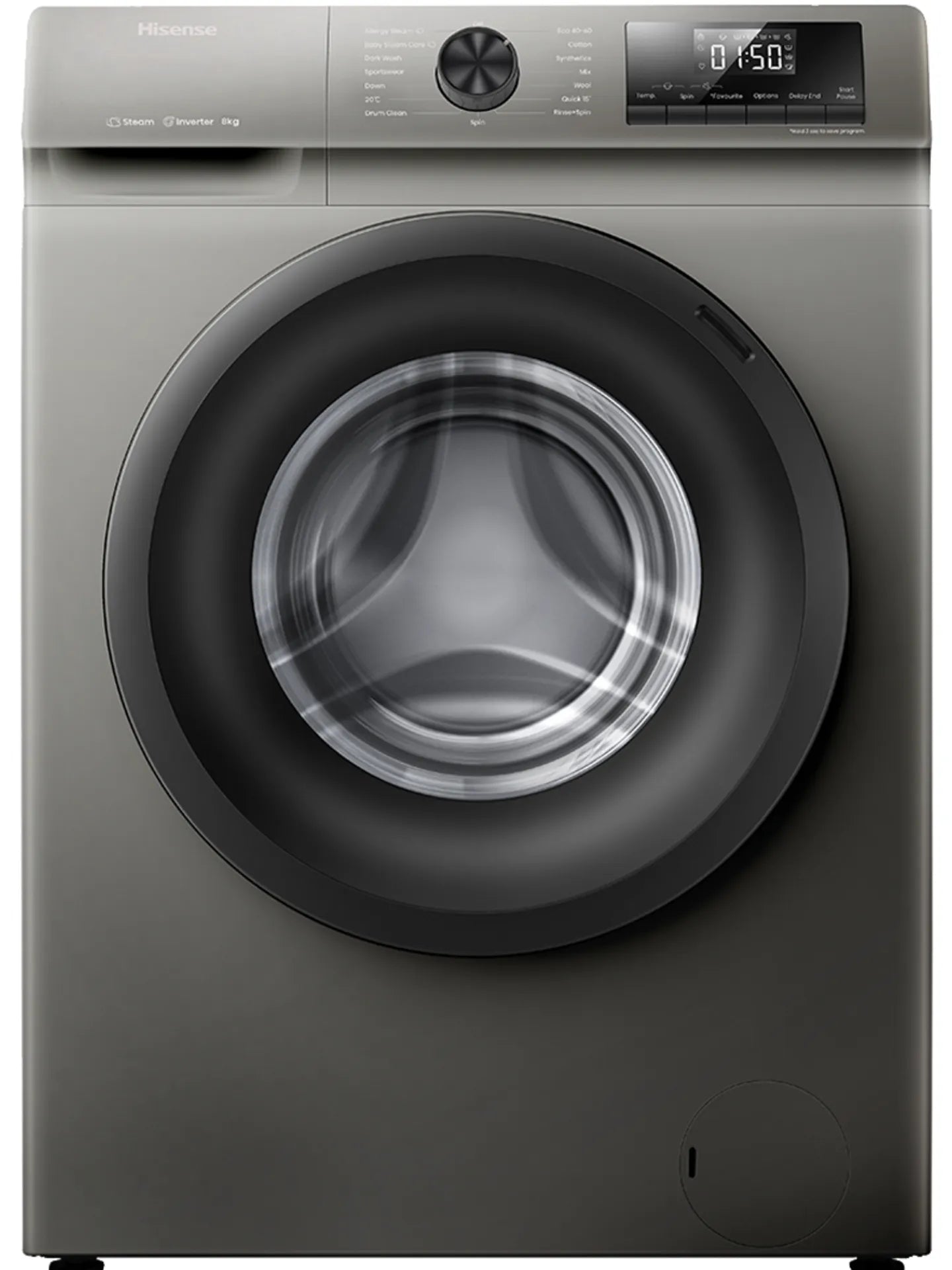 Hisense 8kg Front Loader Grey Titanium-0