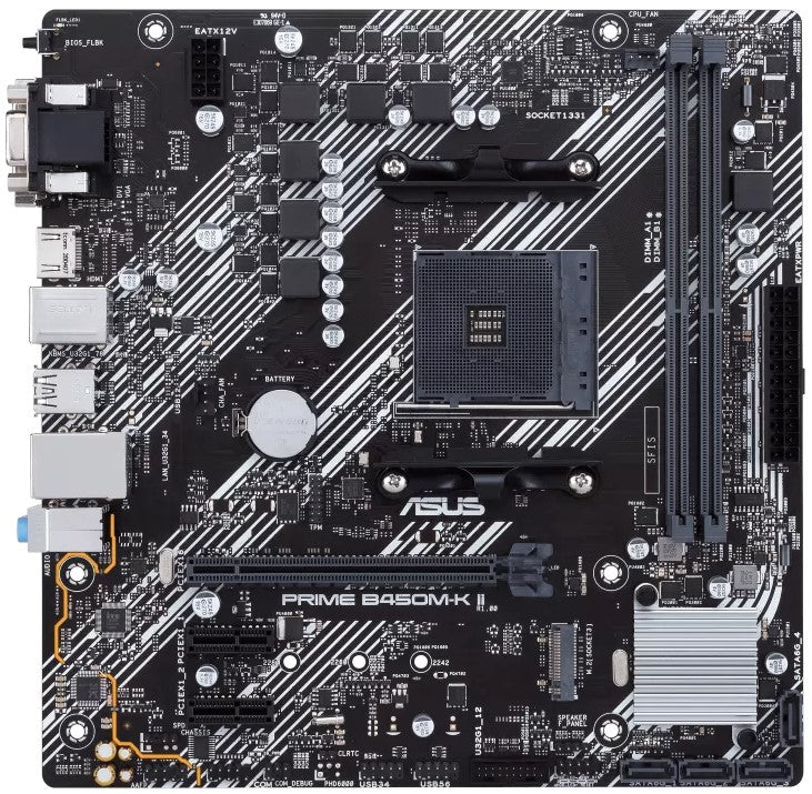 Asus Prime B450M-K II AMD Socket AM4 Micro ATX Motherboad-0