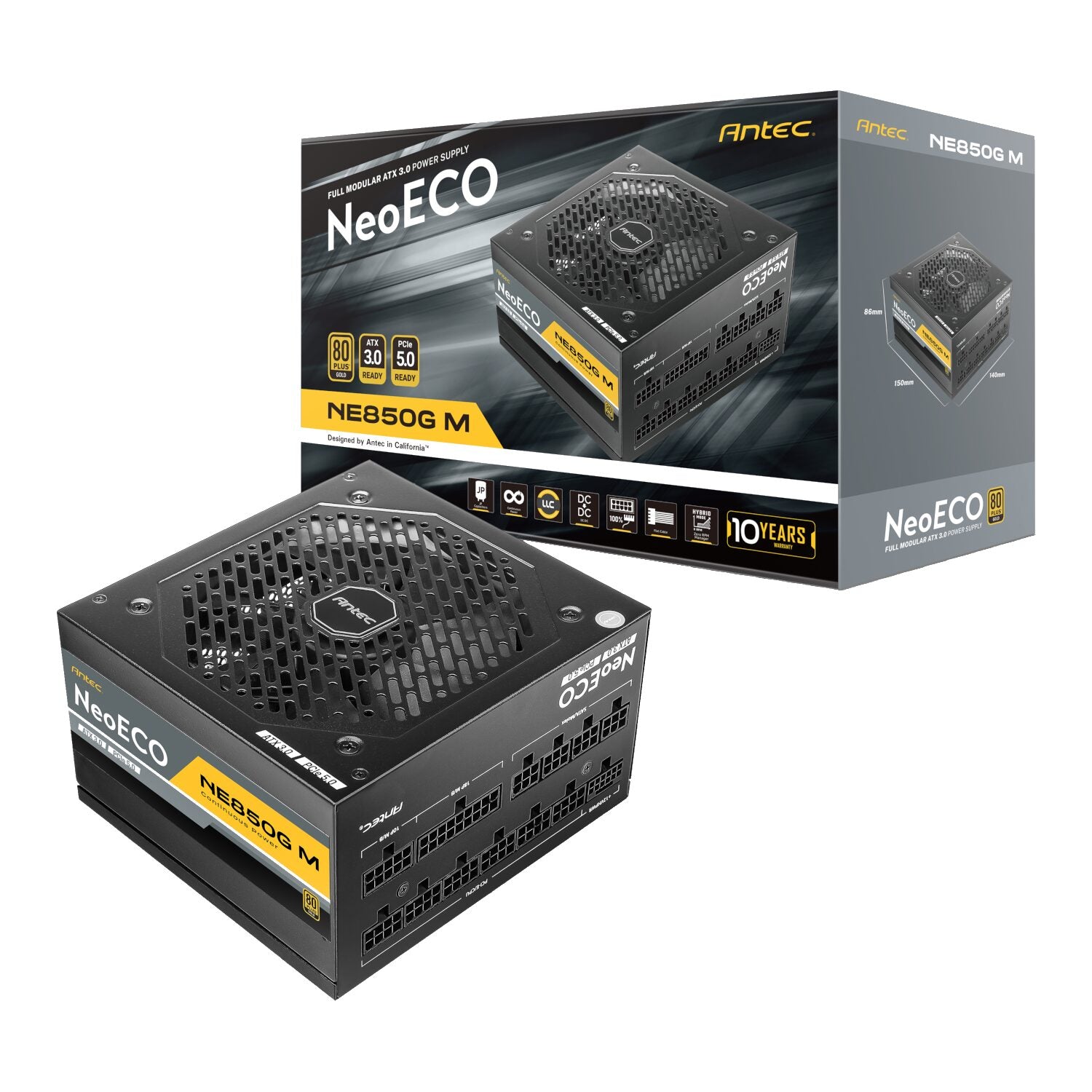 Antec CSK1000 PRO ATX3.1 Semi-Modular 1000W Power Supply (80 PLUS Bronze, PCIe 5.1, ATX 3.1 Certified)-0