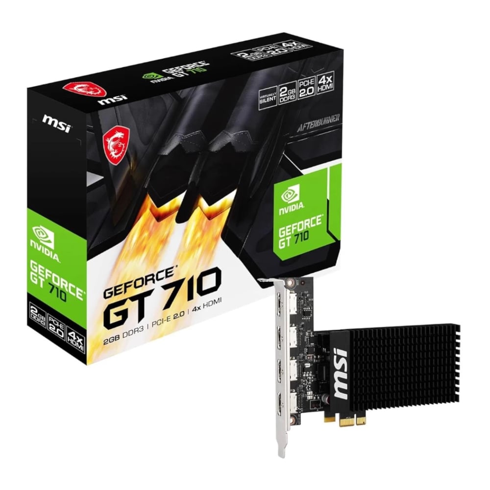 MSI Nvidia GeForce GT 710 2GD3H 2GB 64-BIT 4x HDMI Graphics Card-0
