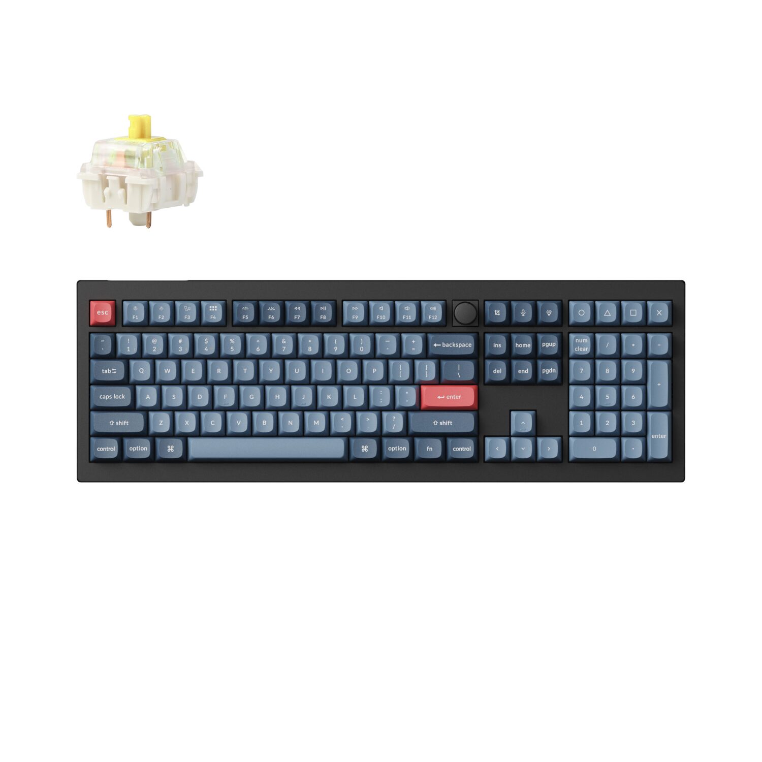 Keychron V6 Max Wireless Custom Keyboard - BANANA Switch-0