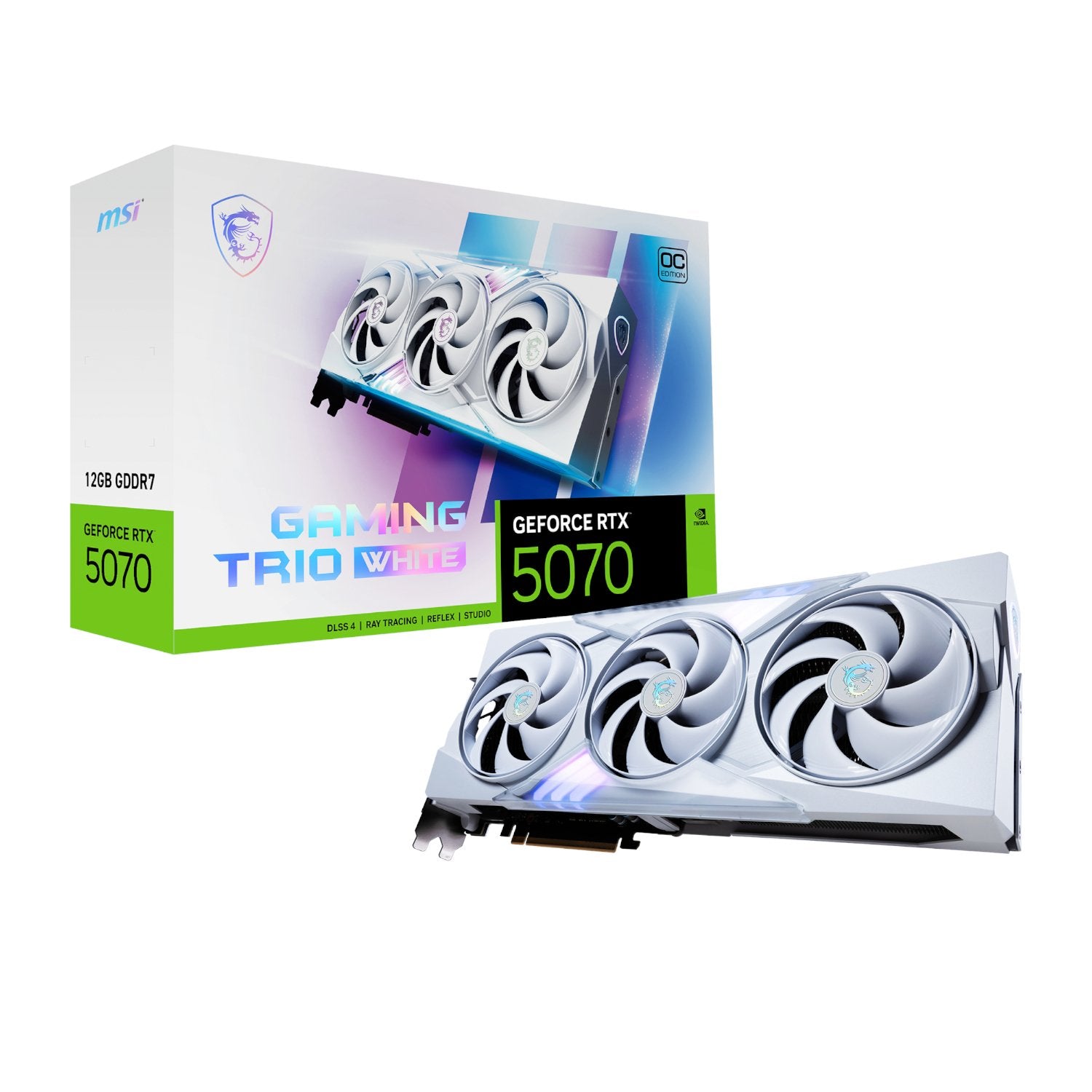 MSI GeForce RTX 5070 GAMING TRIO OC 12GB Graphics Card – White-0