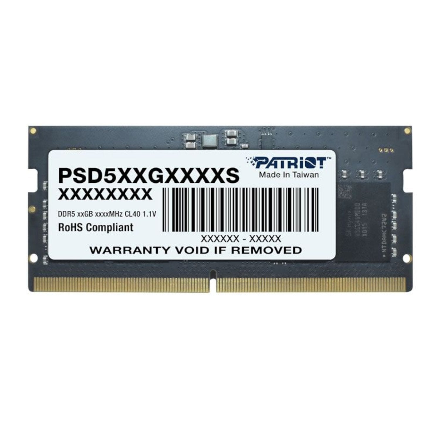 Patriot Signature Line DDR5 8GB 4800MHz Single Rank SODIMM Notebook Memory-0