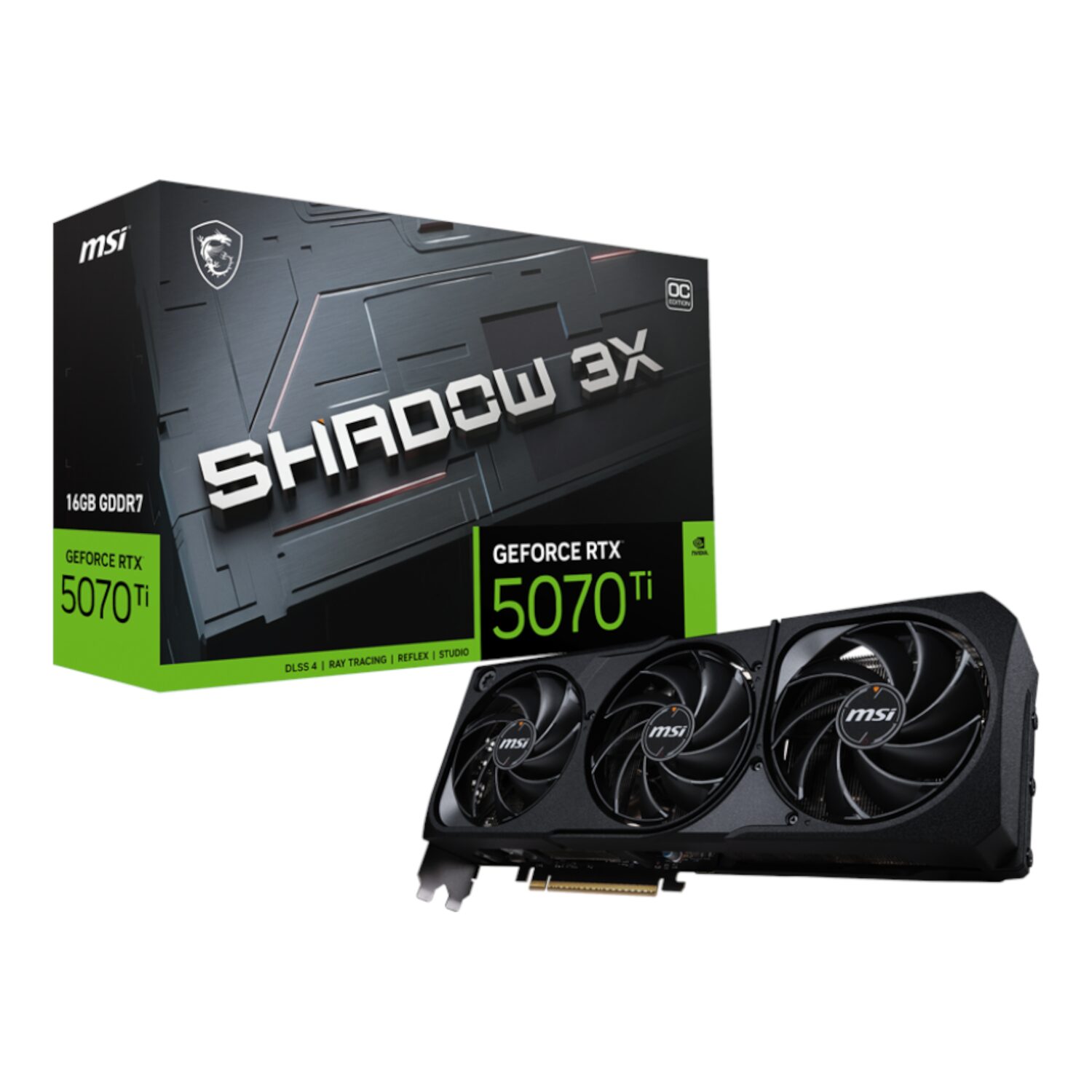 MSI GeForce RTX 5070 Ti 16GB GDDR7 SHADOW 3X OC Graphics Card-0