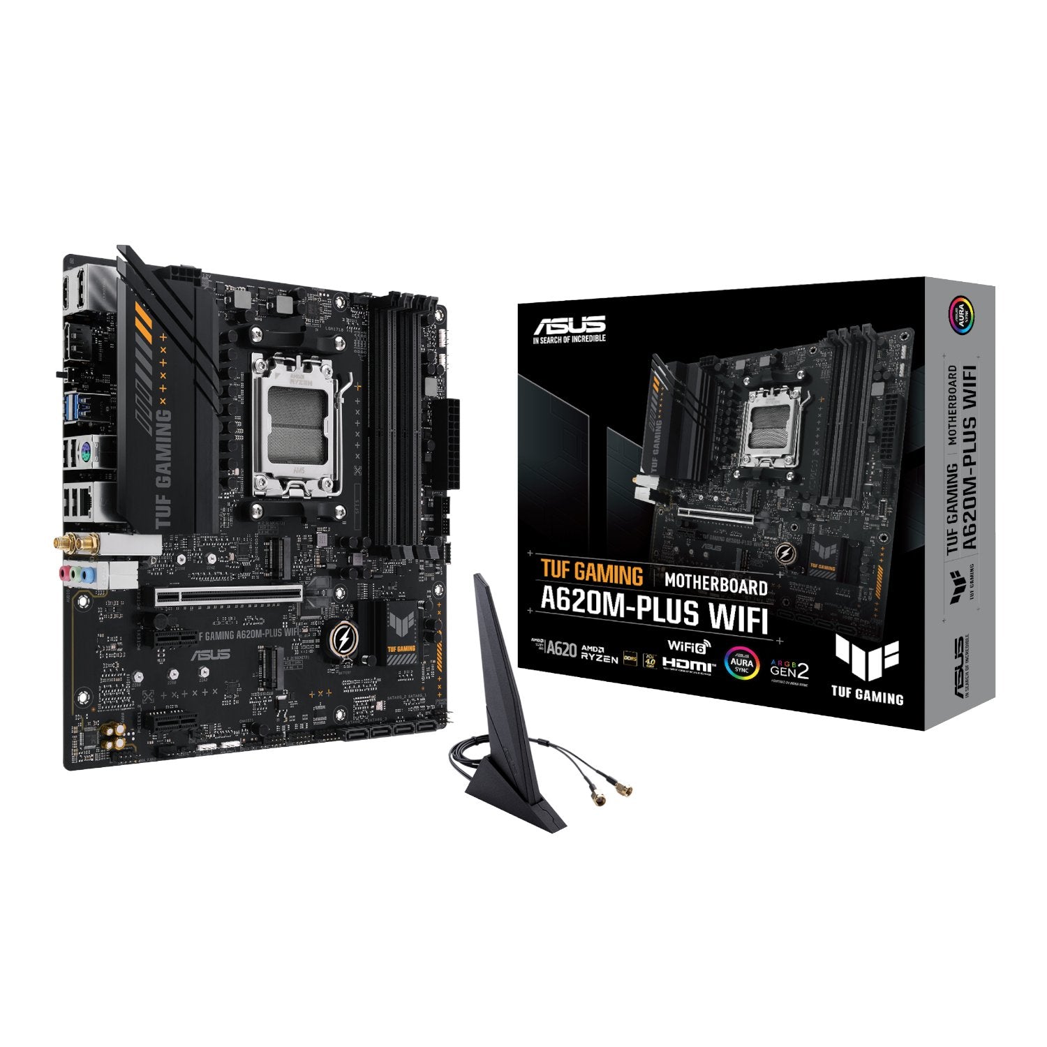 Asus TUF Gaming A620M-PLUS AM5 WIFI M-ATX Motherboard-0