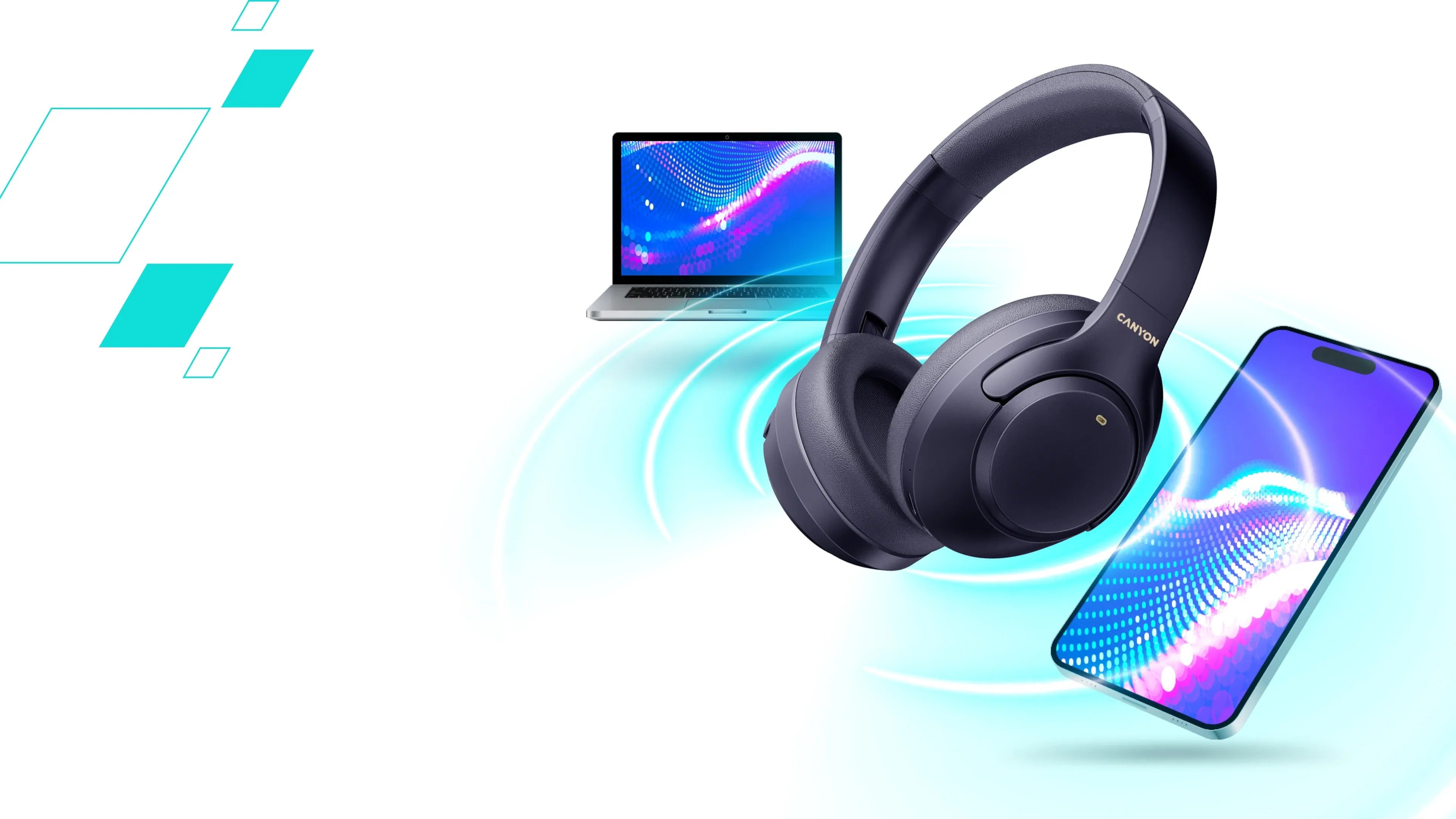 Canyon OnRiff 6 ANC Wireless Headphone Blue