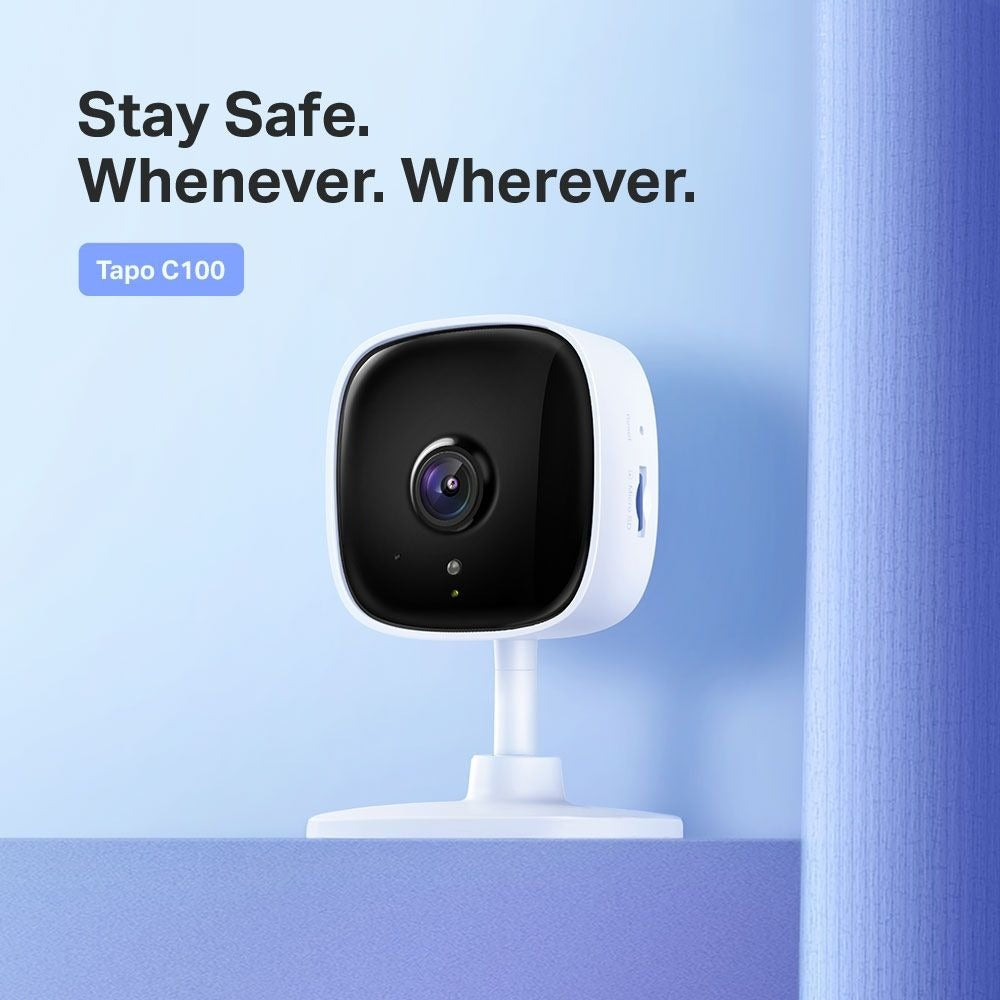 TP-Link Tapo C100 Home Security Wi-Fi Camera 1080p with Night Vision & Audio