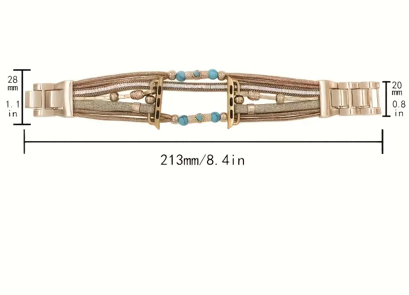 Boho Faux Turquoise Bracelet Watchband / Strap for Apple Watch