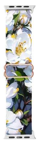 Vibrant Floral Pattern Stretchy Nylon Apple Watch Bracelet 38mm to 41mm