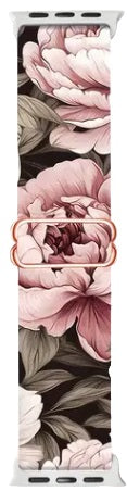 Vibrant Floral Pattern Stretchy Nylon Apple Watch Bracelet 38mm to 41mm