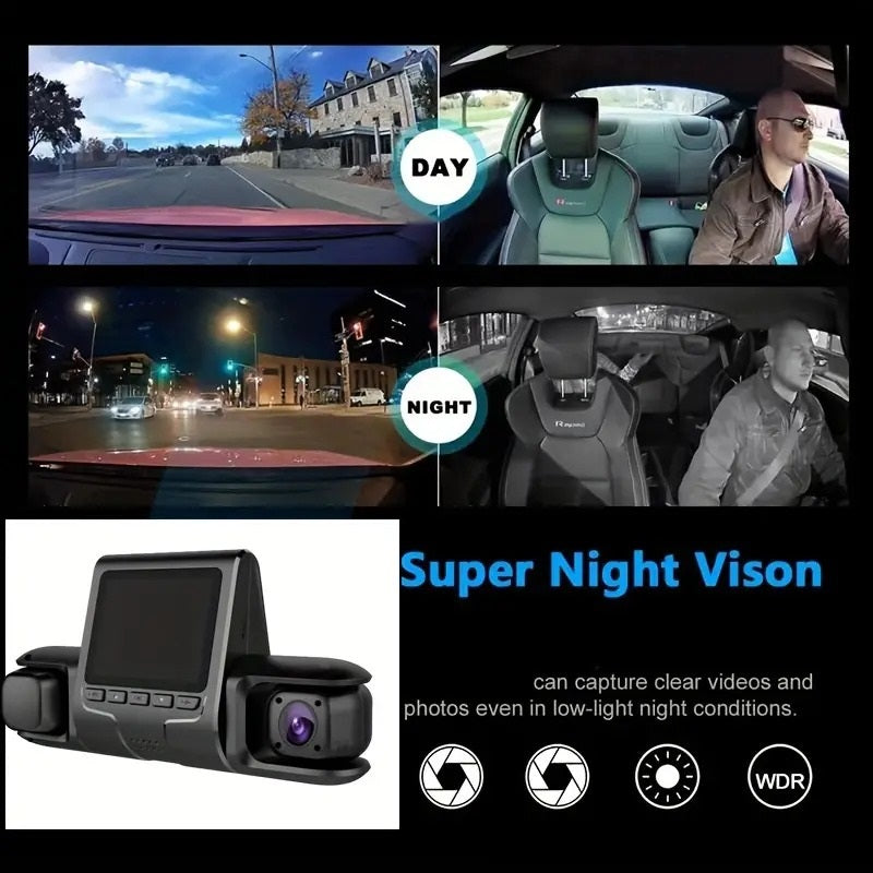 ANNJIATUU Car Dashboard Camera - 1080P Full HD, Night Vision, 24-Hour Parking Mode, WDR, G-Sensor, Motion Detection