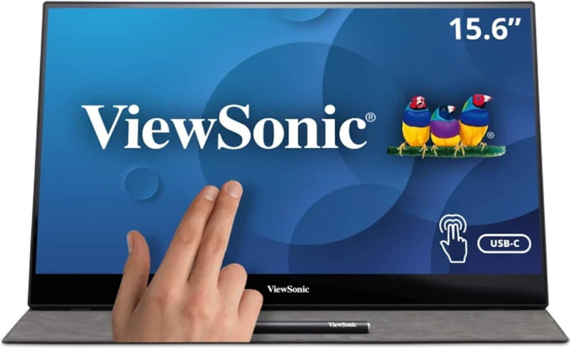 ViewSonic 15.6 Inch FHD USB Portable Touch Monitor USB C 2 Way Power