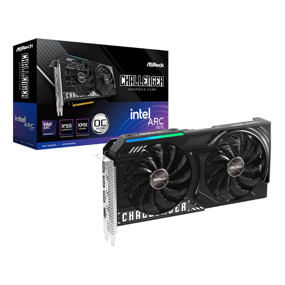 ASRock Intel Arc B570 Challenger OC 10GB GDDR6 160-BIT Graphics Card-0