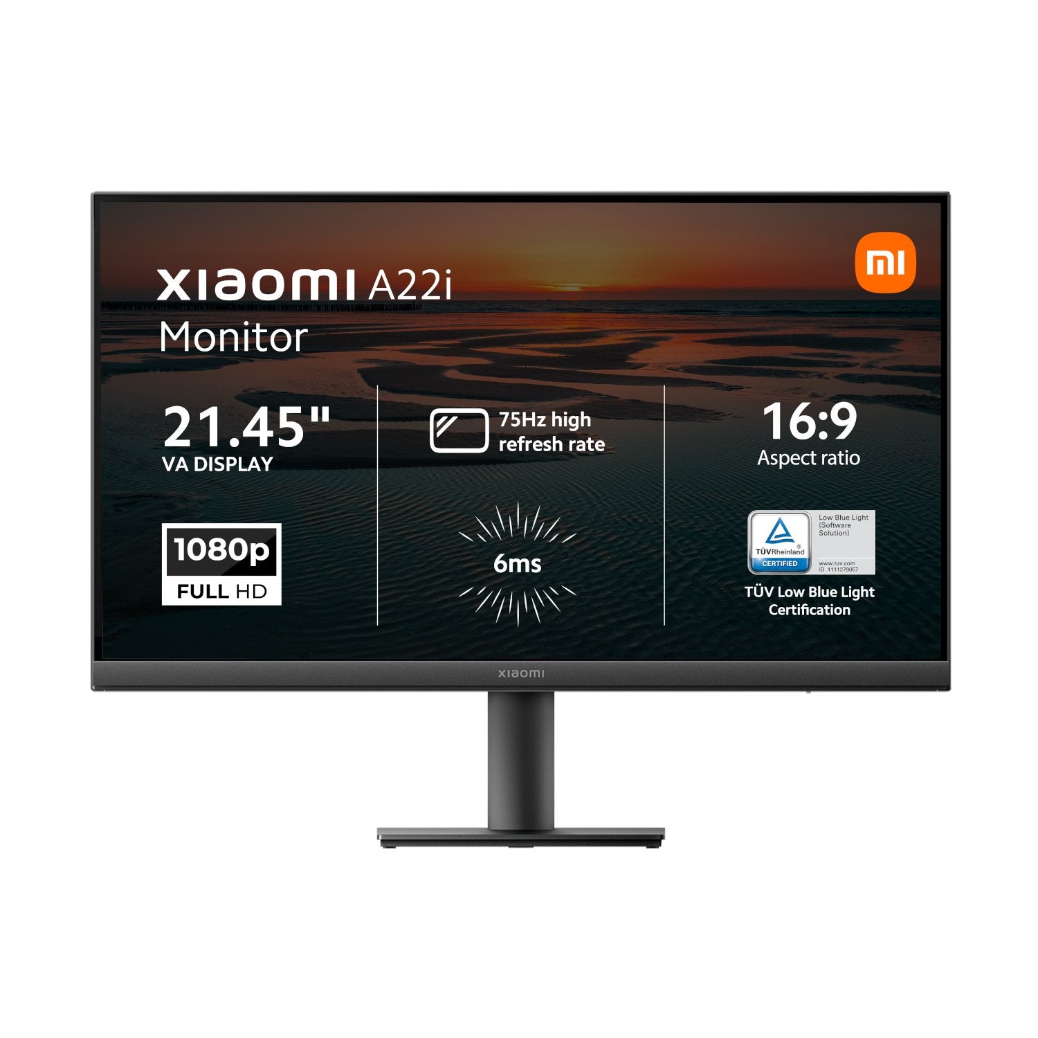 Xiaomi A22i 22" Full HD 1080p VA Monitor (75Hz, 6ms, 16_9, HDMI/DP, Flicker-Free, and VESA Mount)-0