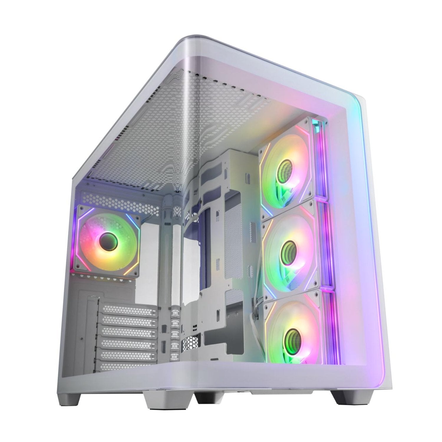 FSP M580 ARGB ATX Mid Tower Gaming Chassis - White-0