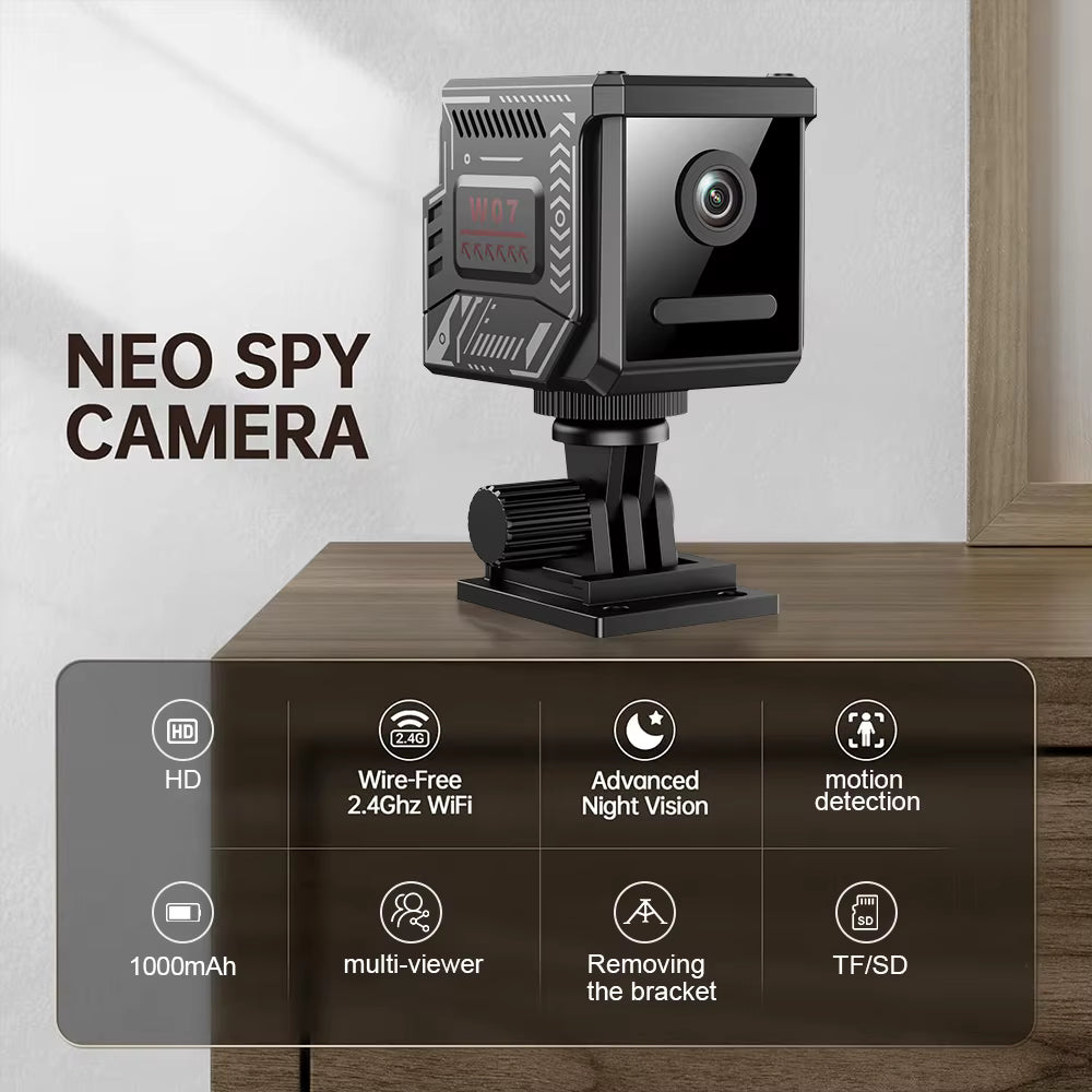 Mini Dual Lens WiFi Security Spy Camera - HD Night Vision - 2.4GHz Wifi