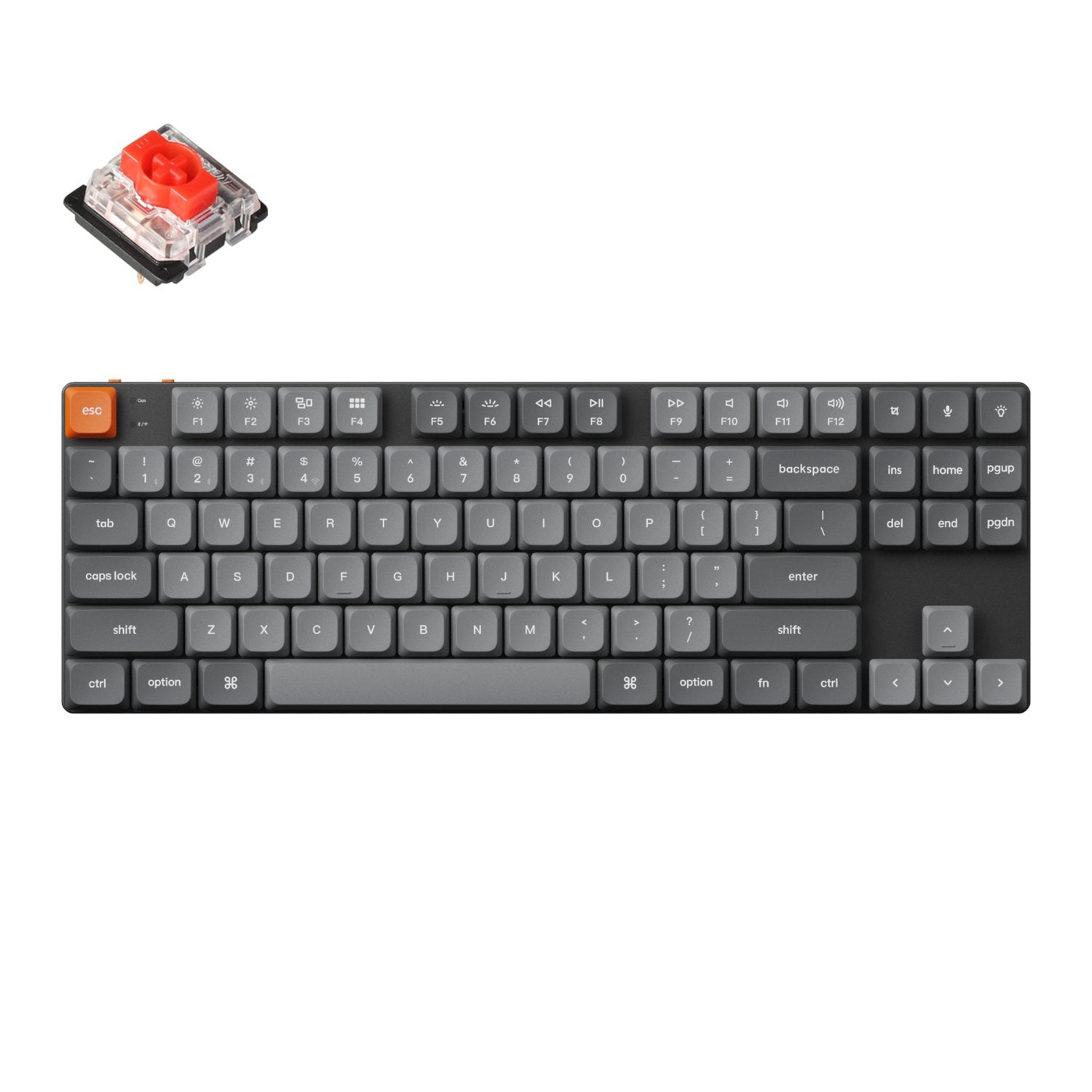 Keychron K1 Max QMK/VIA 80% Wireless Custom Mechanical Keyboard | RED Switches-0