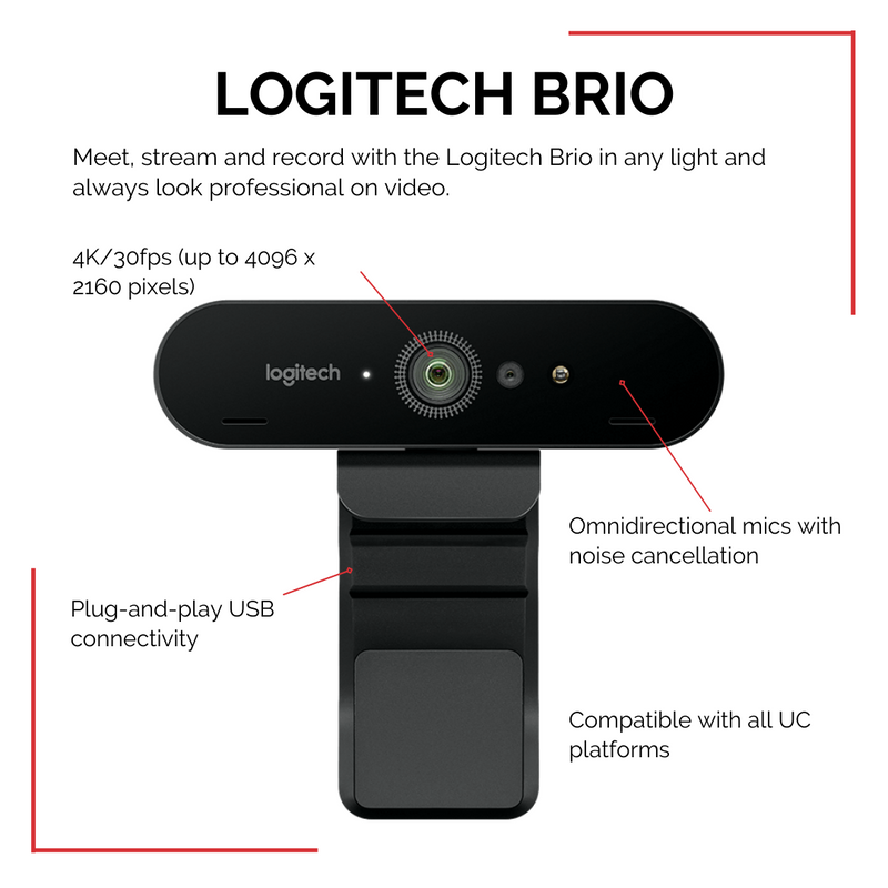 Logitech BRIO Stream 4K Webcam