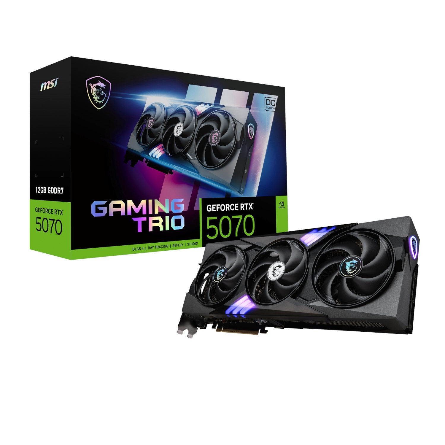 MSI GeForce RTX 5070 GAMING TRIO OC 12GB Graphics Card – Black-0
