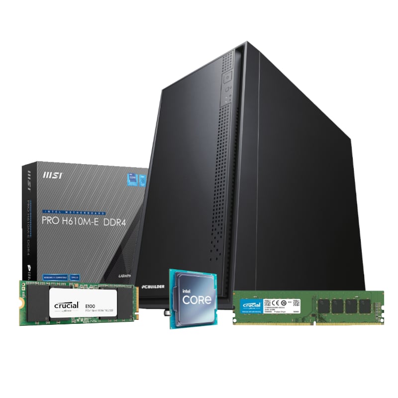 PCBuilder Intel i5-12400 OFFICE MASTER Core Windows 11 Pro Desktop PC-0