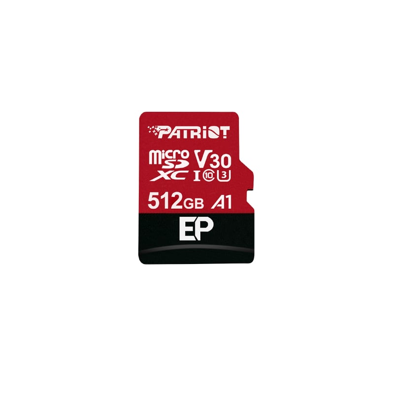 Patriot EP V30 A1 512GB Micro SDXC Card + Adapter-0