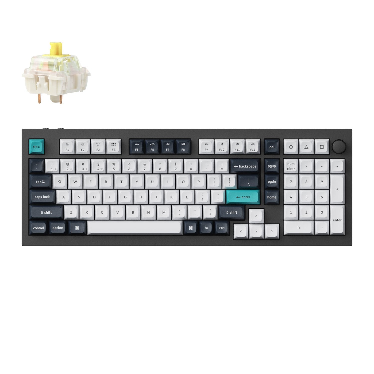 Keychron Q5 Max QMK/VIA Full-size Wireless Custom Mechanical Keyboard (Banana Switches) - Carbon Black-0
