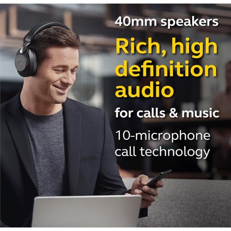 Jabra Evolve2 85 STEREO Headset with Link380c (USB-C) (MS Version)