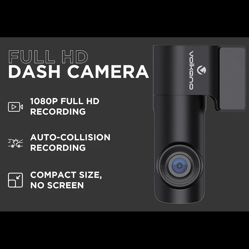 Volkano Vigilance Series FHD Dash Camera - Black VK-10022-BK