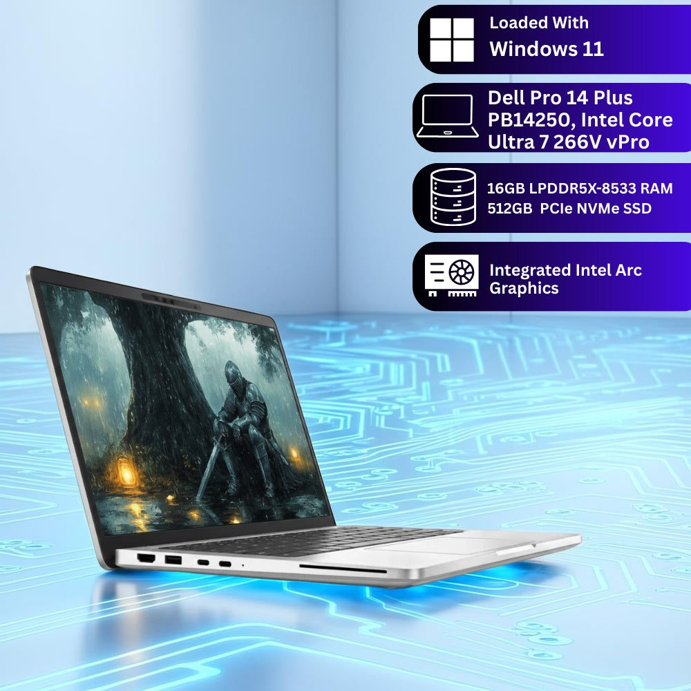 Dell Pro 14 Plus PB14250 , Intel Core Ultra 7-266V, 16GB RAM, 512GB SSD