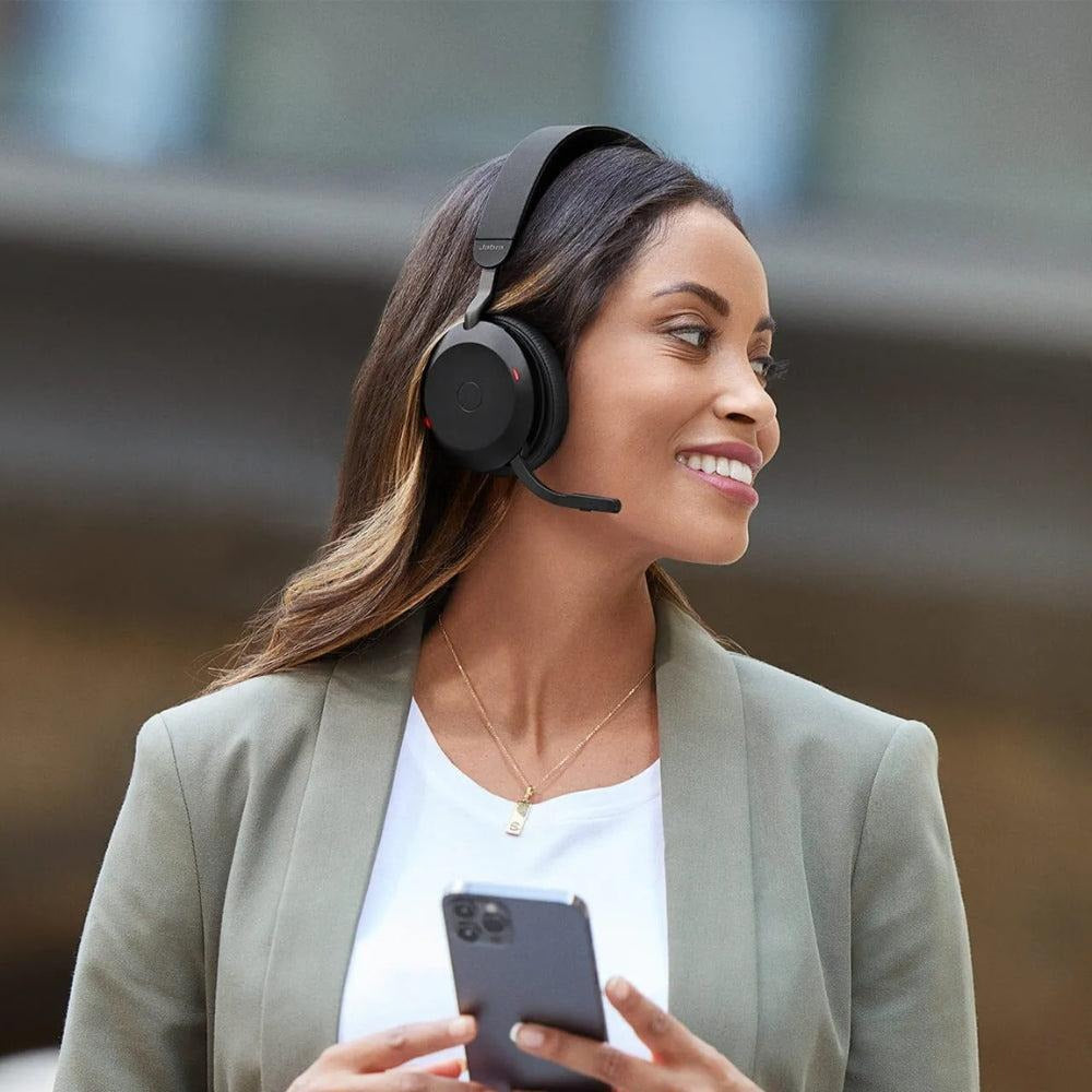 Jabra Evolve2 75 Link 380C Wireless Noise-Cancelling Headset Black