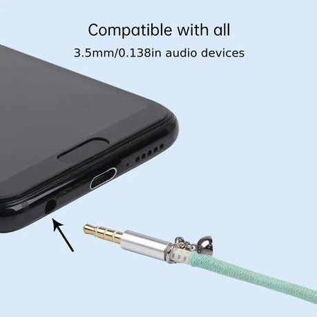 Thread Wrapped Earbuds Tangle-Free Design with Mic, Volume Control