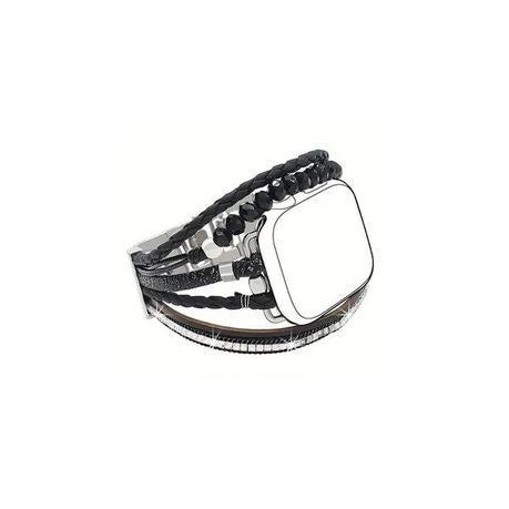 Apple Watch Integrated Beaded Strap with Adjustable Buckle