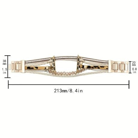 Apple Watch Integrated Beaded Strap with Adjustable Buckle
