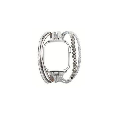 Apple Watch Integrated Beaded Strap with Adjustable Buckle