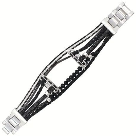 Apple Watch Integrated Beaded Strap with Adjustable Buckle