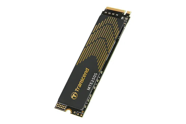 TRANSCEND 4TB MTE250S PCI-E  GEN 4X4 M.2 NVMe 2280 SSD 3D TLC -7500 MB/s Read 6700 MB/s Write- with Heat Spreader - 3120 TBW-3