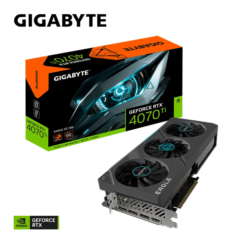 GIGABYTE nVidia GeForce® RTX 4070Ti EAGLE OC - 12G GDDR6X HDMIx1/DP x3-3