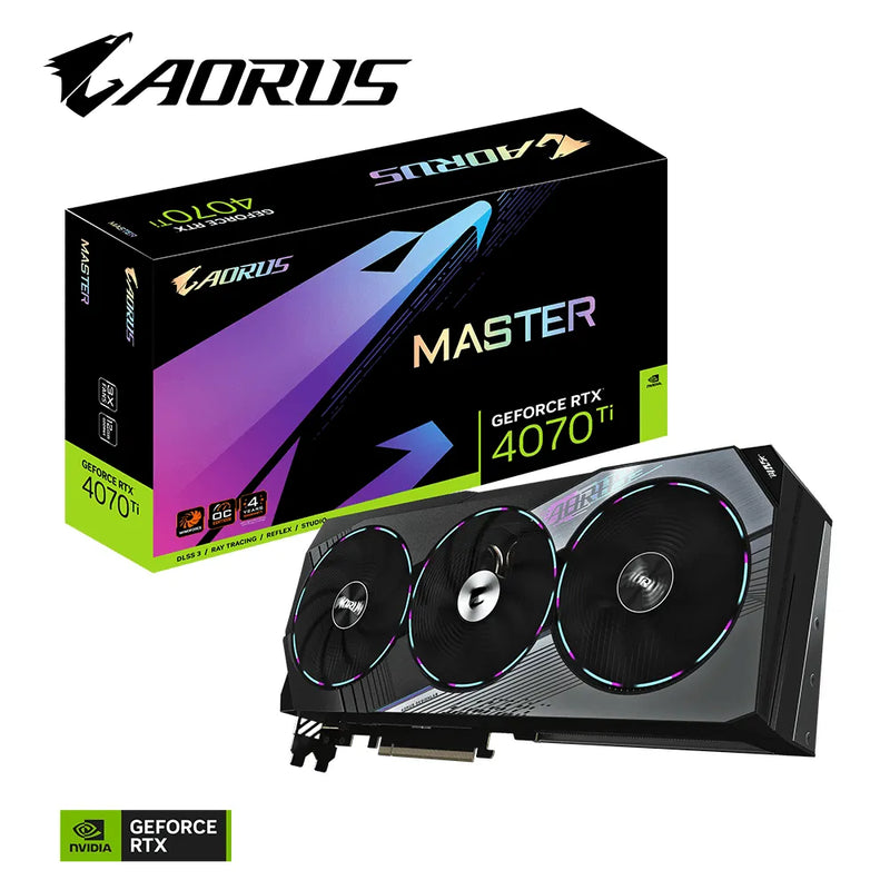 GIGABYTE nVidia GeForce® RTX 4070Ti AORUS MASTER - 12G GDDR6X HDMIx1/DP x3-1