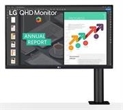 LG 27QN880-B 27 inch QHD Ergo IPS Monitor with USB Type-C Monitor -
