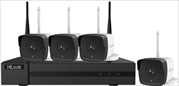 Hilook 4-ch WiFi NVR with decoding up to 2-ch @ 1080p, 4x 2 MP bull-0