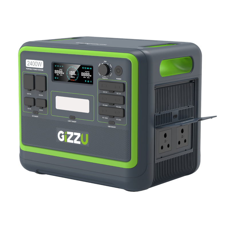 GIZZU HERO PRO 2048WH/2400W UPS FAST CHARGE LIFEPO4 PORTABLE POWER STATION-1