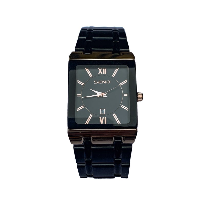 Seno Luxury Stainless Steel Ladies Watch - Black Gold