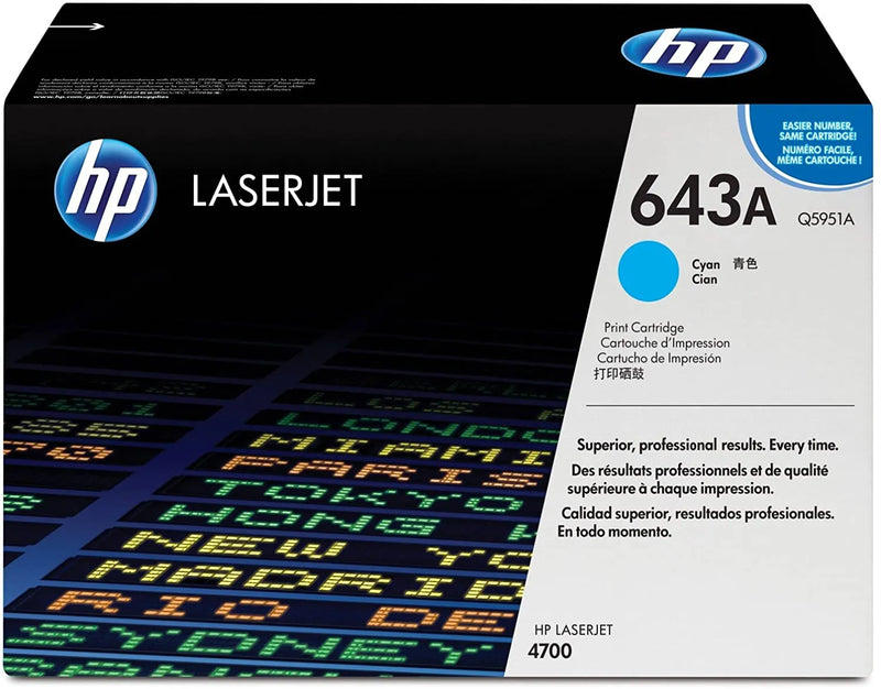 HP 643A Cyan Toner - 10000 Pages.-0